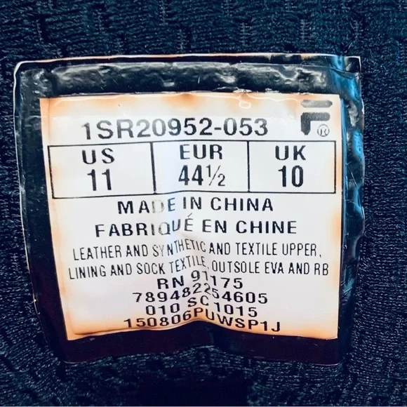 Fila Men's Memory Maranello 3 Leather Mesh Black Red Silver Athletic Sneakers 11 - Picture 6 of 11